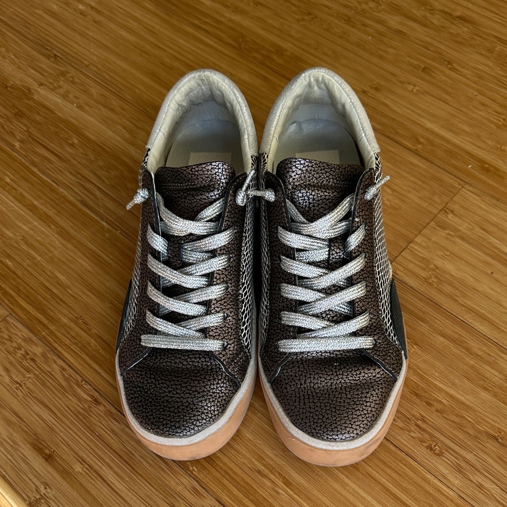 Dolce Vita Metallic Textured Sneakers